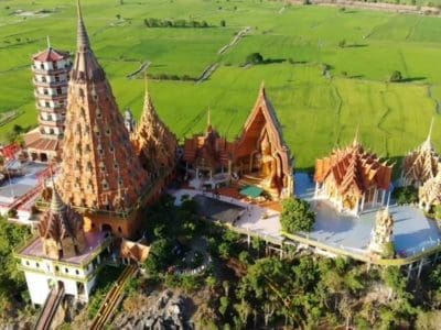 Wat Tham Sua is one of famous temples in Kanchanaburi